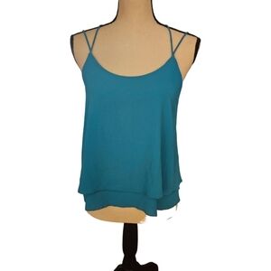 Tyche Blue Tiered Sleeveless Camisole